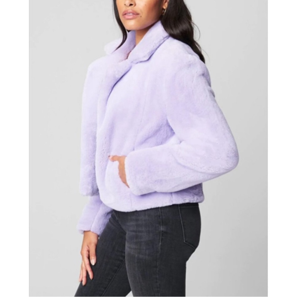 BLANK NYC Faux Fur Coat Senorita Jacket Purple Lavender